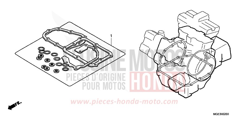 DICHTUNG SATZ B von VFR1200F DCT DARKNESS BLACK METALLIC (NH463) von 2013